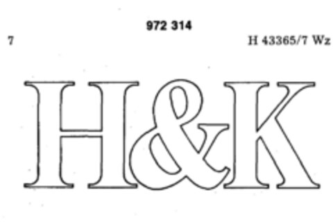 H&K Logo (DPMA, 19.08.1977)