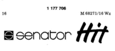 s senator Hit Logo (DPMA, 27.09.1990)