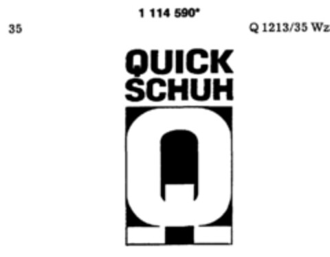 QUICK SCHUH Q Logo (DPMA, 04/29/1987)
