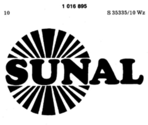 SUNAL Logo (DPMA, 09/03/1980)