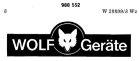 WOLF Geräte Logo (DPMA, 11.09.1978)