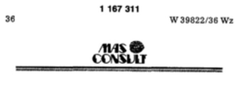 MAS CONSULT Logo (DPMA, 17.11.1989)