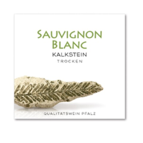 SAUVIGNON BLANC KALKSTEIN TROCKEN QUALITÄTSWEIN PFALZ Logo (DPMA, 19.10.2016)