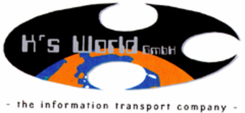 K's World GmbH -the information transport company- Logo (DPMA, 25.01.2002)