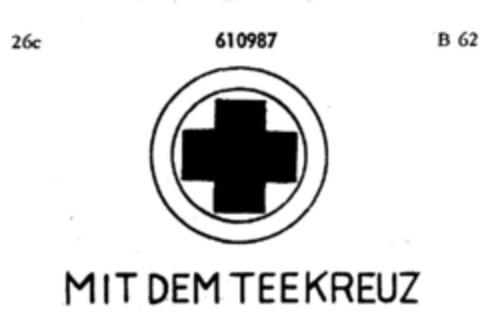 MIT DEM TEEKREUZ Logo (DPMA, 21.10.1949)