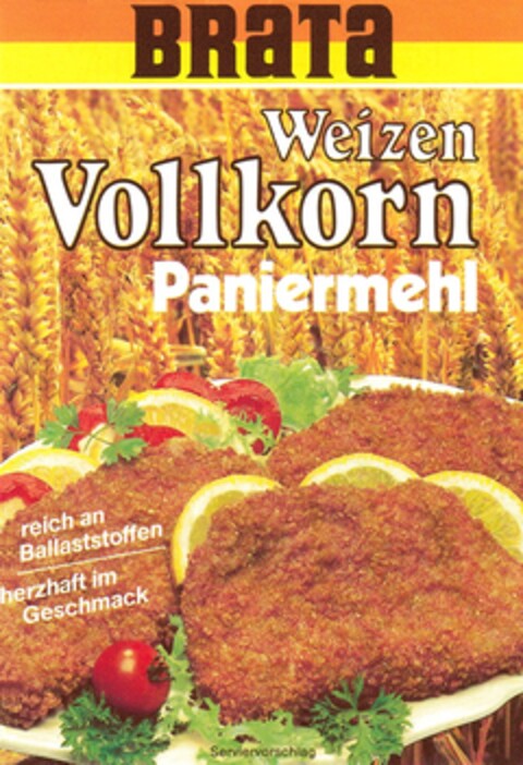 BRATA Weizen Vollkorn Paniermehl Logo (DPMA, 18.03.1988)