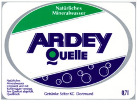 ARDEY QUELLE Logo (DPMA, 04/24/1985)