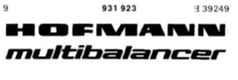 HOFMANN multibalancer Logo (DPMA, 22.03.1974)