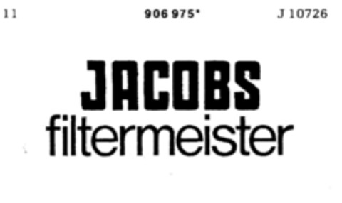 JACOBS filtermeister Logo (DPMA, 02/27/1973)