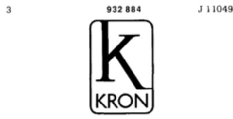K KRON Logo (DPMA, 29.08.1973)