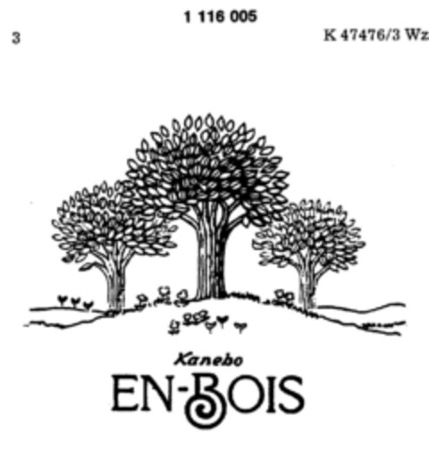 Kanebo EN-BOIS Logo (DPMA, 08/22/1984)