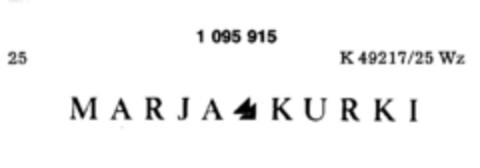 MARJA KURKI Logo (DPMA, 12/19/1985)