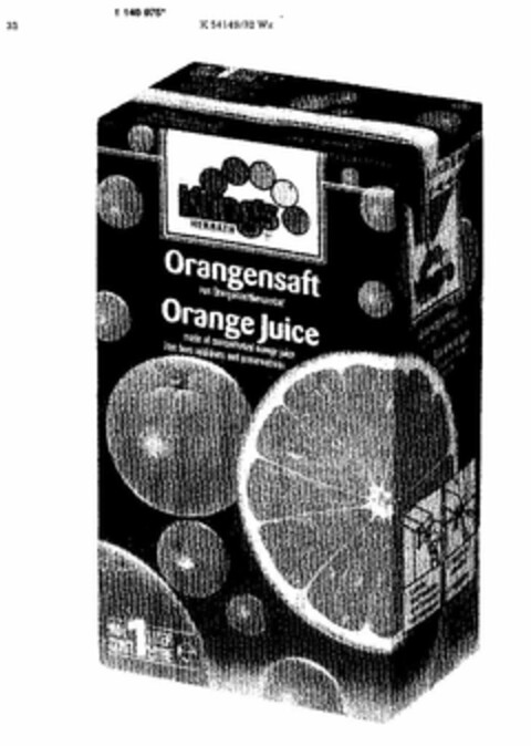 Krings HERRAT Orangensaft Logo (DPMA, 03/22/1989)