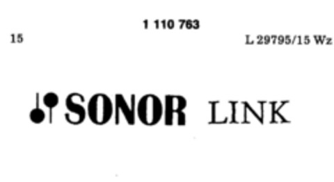 SONOR LINK Logo (DPMA, 21.02.1987)