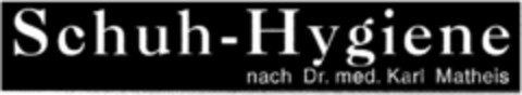 Schuh-Hygiene nach Dr. med.Karl Matheis Logo (DPMA, 12.07.1994)