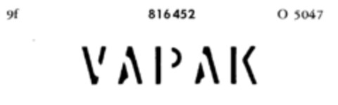 VAPAK Logo (DPMA, 19.11.1964)