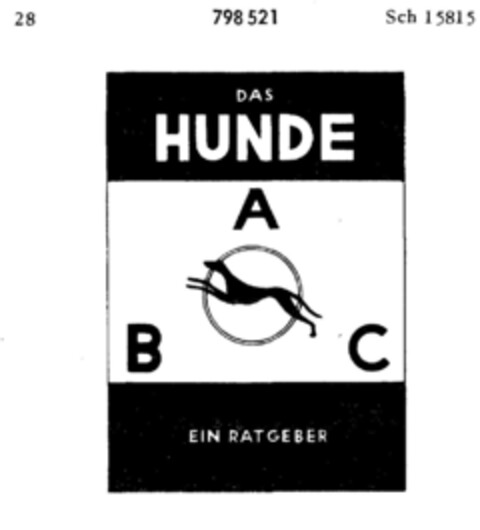 DAS HUNDE ABC EIN RATGEBER Logo (DPMA, 03.08.1963)