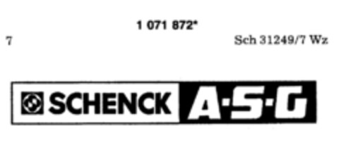 SCHENCK A.S.G Logo (DPMA, 24.08.1984)