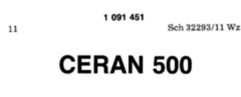 CERAN 500 Logo (DPMA, 28.11.1985)