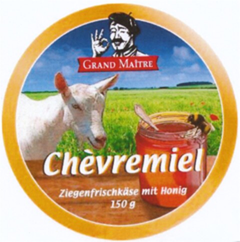 GRAND MAITRE Chěvremiel Ziegenfrischkäse mit Honig 150 g Logo (DPMA, 09.09.2008)