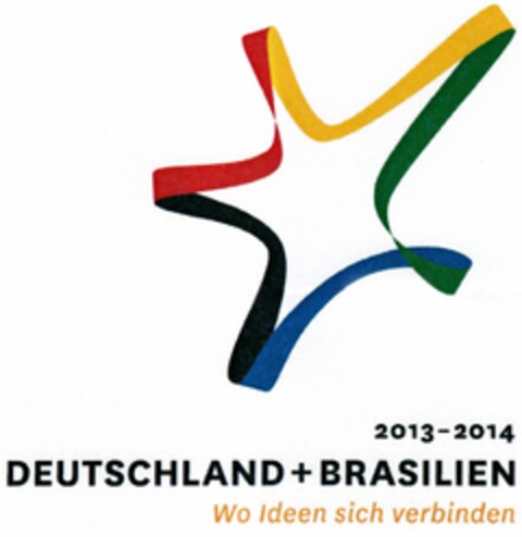 DEUTSCHLAND + BRASILIEN 2013 - 2014 Wo Ideen sich verbinden Logo (DPMA, 06.12.2012)