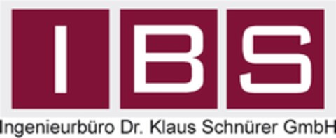 IBS Ingenieurbüro Dr. Klaus Schnürer GmbH Logo (DPMA, 03/17/2017)