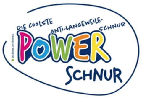 DIE COOLSTE ANTI-LANGEWEILE-SCHNUR POWER SCHNUR Logo (DPMA, 31.01.2018)