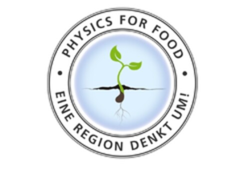 PHYSICS FOR FOOD EINE REGION DENKT UM! Logo (DPMA, 25.04.2019)