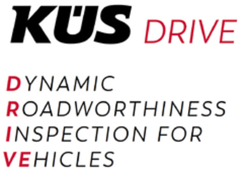 KÜS DRIVE DYNAMIC ROADWORTHINESS INSPECTION FOR VEHICLES Logo (DPMA, 11.01.2022)