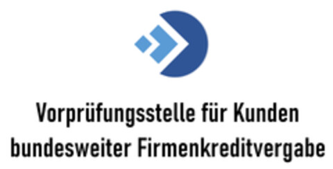 Vorprüfungsstelle für Kunden bundesweiter Firmenkredtivergabe Logo (DPMA, 12.03.2024)