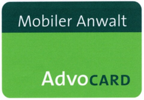 Mobiler Anwalt AdvoCARD Logo (DPMA, 26.10.2005)