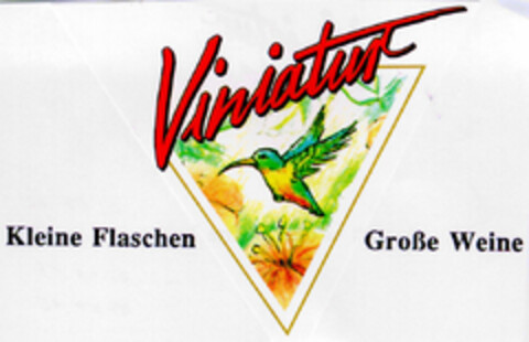 Viniatur Kleine Flaschen Große Weine Logo (DPMA, 25.03.1997)