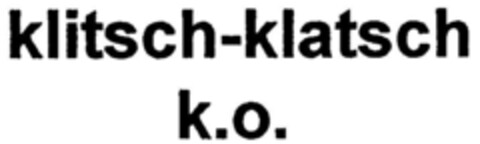 klitsch-klatsch k.o. Logo (DPMA, 11/19/1999)