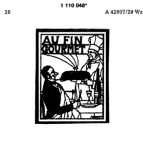 AU FIN GOURMET Logo (DPMA, 02.03.1987)