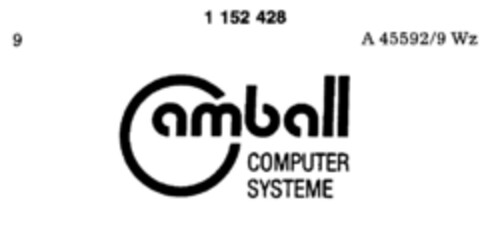 amball COMPUTER SYSTEME Logo (DPMA, 17.12.1988)