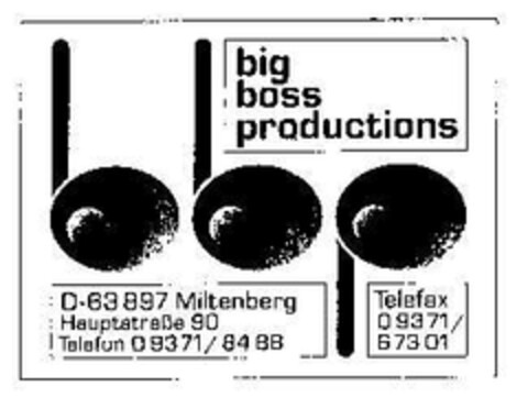 big boss productions Logo (DPMA, 28.06.1994)