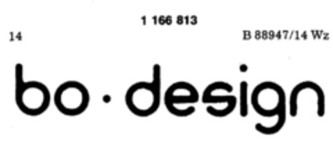bo design Logo (DPMA, 22.12.1989)