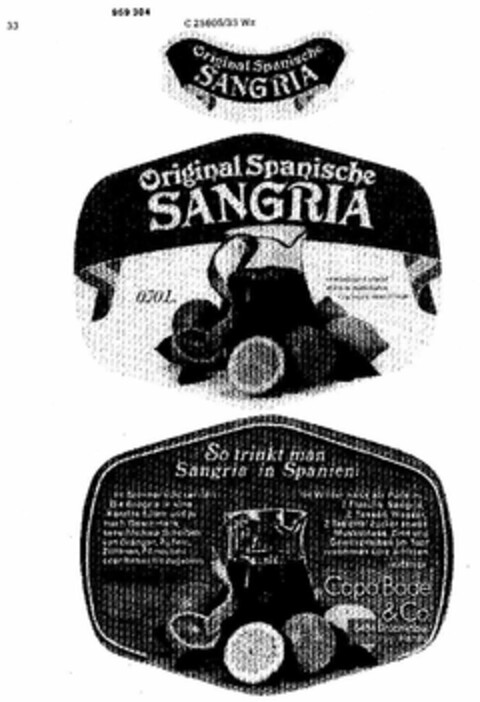 SANGRIA Logo (DPMA, 21.06.1976)