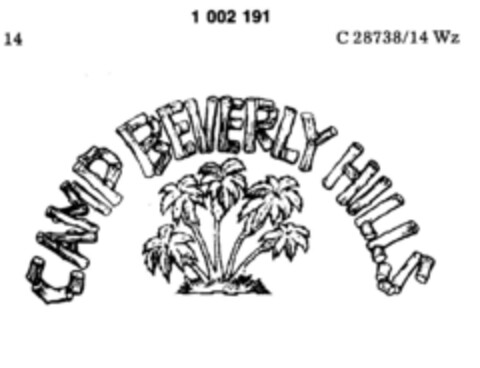 CAMP BEVERLY HILLS Logo (DPMA, 17.09.1979)