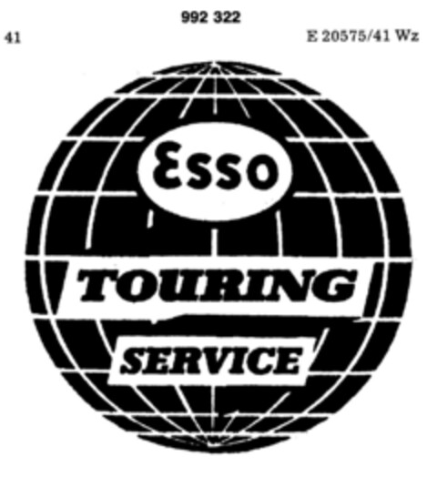 ESSO TOURING SERVICE Logo (DPMA, 02.04.1979)