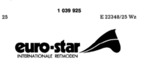 euro-star INTERNATIONALE REITMODEN Logo (DPMA, 07/11/1981)