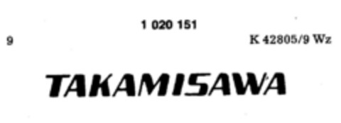 TAKAMISAWA Logo (DPMA, 12/02/1980)