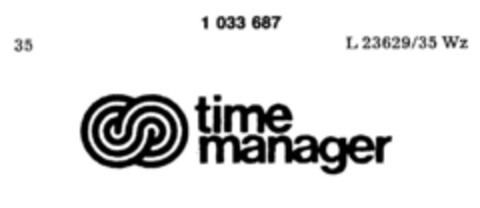 time manager Logo (DPMA, 31.08.1979)