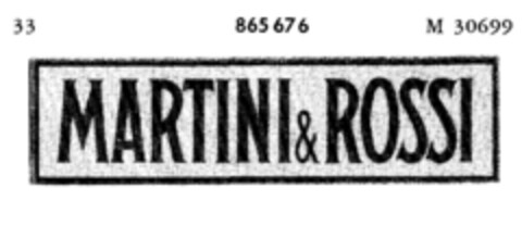 MARTINI&ROSSI Logo (DPMA, 03.02.1969)