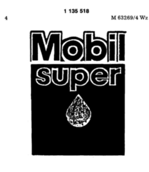 Mobil super Logo (DPMA, 07/16/1988)