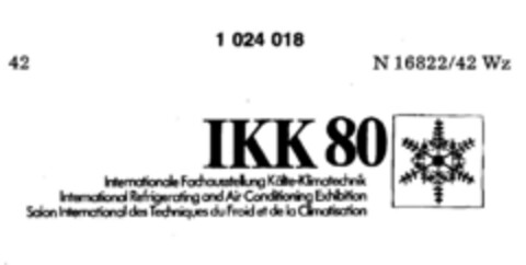 IKK 80 Internationale Fachausstellung Kälte-Klimatechnik Logo (DPMA, 12/05/1979)