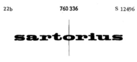 sartorius Logo (DPMA, 29.03.1961)