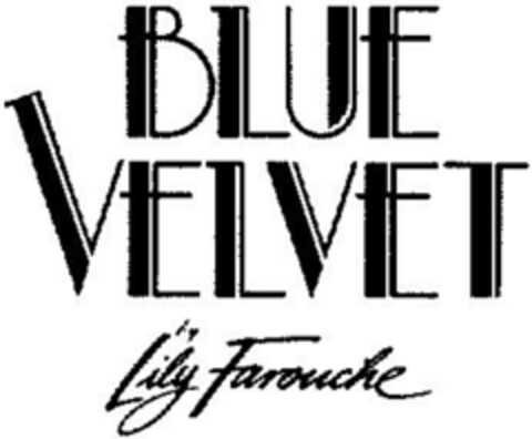 BLUE VELVET by Lily Farouche Logo (DPMA, 03/24/1992)