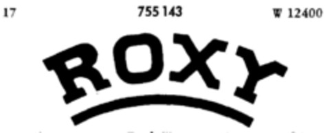 ROXY Logo (DPMA, 21.01.1961)