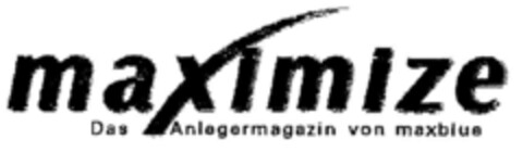 maximize Das Anlegermagazin von maxblue Logo (DPMA, 11/19/2001)
